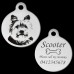 Yorkshire Terrier Engraved 31mm Large Round Pet Dog ID Tag